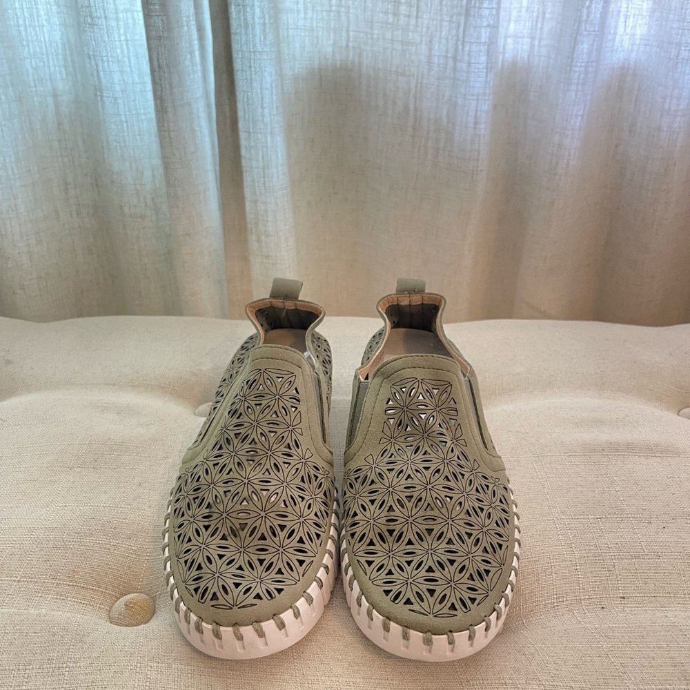 Ilse Jacobsen Olive Green Espadrilles